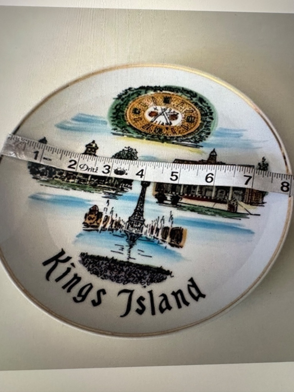 Vintage Kings Island Decorative Collectible Souvenir Plate 8 1/4" - Picture 4 of 7